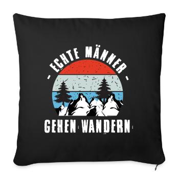 Hiking Sayings Hiker Hiking Outfits - Sofa pillowcase 17,3'' x 17,3'' (45 x 45 cm) - black - Front