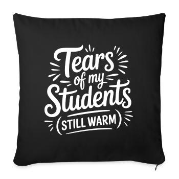 Larmes de mes élèves Cadeau d’appréciation de l’enseignant - Housse de coussin décorative 45 x 45 cm - noir - Devant
