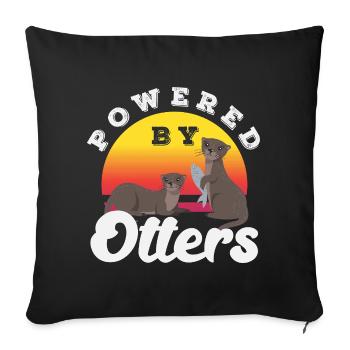 Otter Animal Lover Sea Otter Cartoon - Sofa pillowcase 17,3'' x 17,3'' (45 x 45 cm) - black - Front