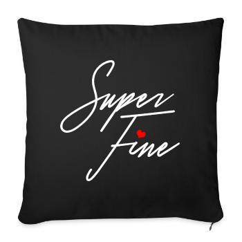 Super fine fille ou maman confiante femmes autonomisation - Housse de coussin décorative 45 x 45 cm - noir - Devant