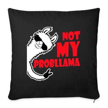 Lama Cool Sonnenbrille Not My Problama Peace Hand - Sofakissenbezug 45 x 45 cm - Schwarz - Vorne