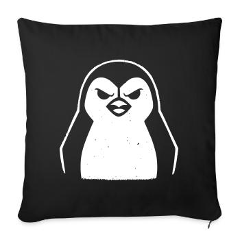 penguin stencil grunge minimalist-vector Linux - Housse de coussin décorative 45 x 45 cm - noir - Devant