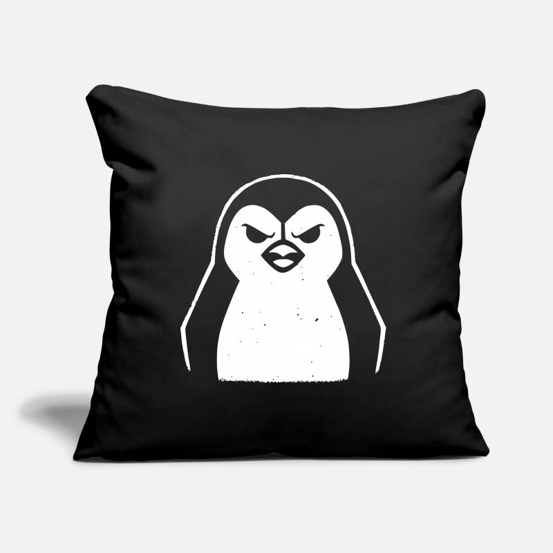 penguin stencil grunge minimalist-vector Linux Housse de coussin décorative 45 x 45 cm