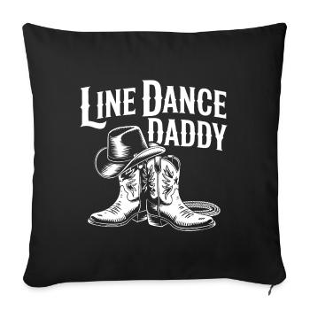 Line Dance Daddy Western Boots - Sofa pillowcase 17,3'' x 17,3'' (45 x 45 cm) - black - Front