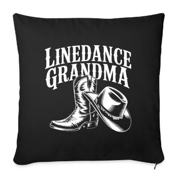 Line Dance Grandma - Sofa pillowcase 17,3'' x 17,3'' (45 x 45 cm) - black - Front