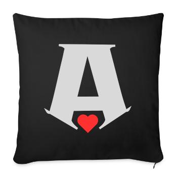 A - Sofakissenbezug 45 x 45 cm - Schwarz - Vorne