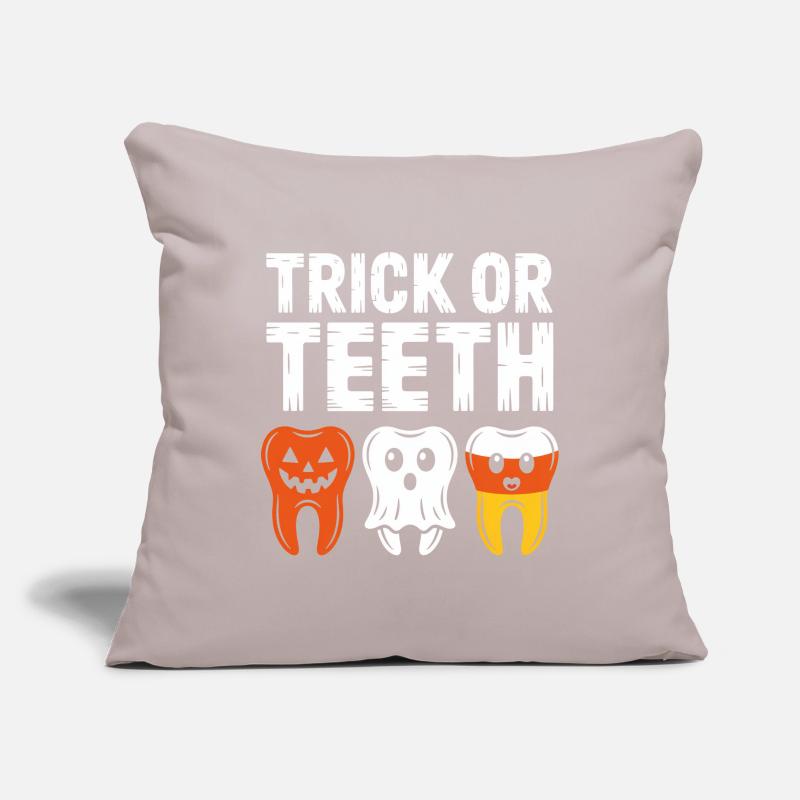 Trick oder Teeth Halloween-Trio Sofakissenbezug 45 x 45 cm