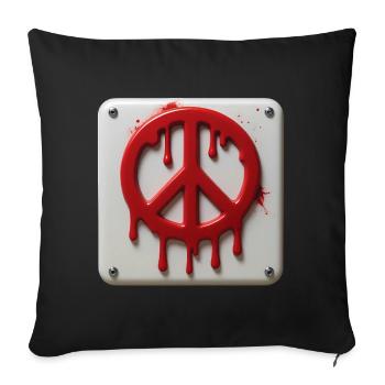 PEACE EMERGENCY #2 - peace & love - Housse de coussin décorative 45 x 45 cm - noir - Devant