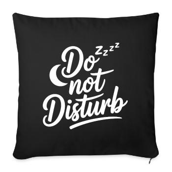 Do Not Disturb Sloth Anti Social - Sofa pillowcase 17,3'' x 17,3'' (45 x 45 cm) - black - Front