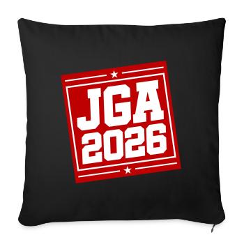 Jga 2026 Enterrement de vie de garçon - Housse de coussin décorative 45 x 45 cm - noir - Devant