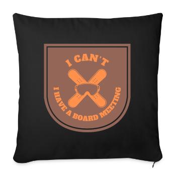 Snowboarding Board Meeting - Sofa pillowcase 17,3'' x 17,3'' (45 x 45 cm) - black - Front