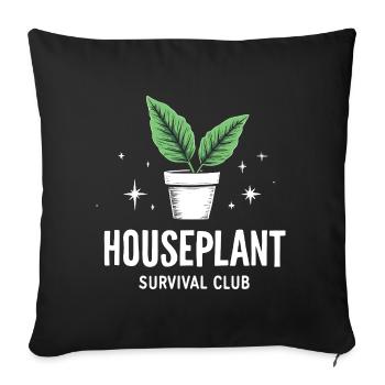 Houseplant Survival Club Plants - Sofa pillowcase 17,3'' x 17,3'' (45 x 45 cm) - black - Front
