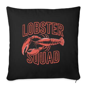 Lobster Squad Vintage Seafood Team - Sofa pillowcase 17,3'' x 17,3'' (45 x 45 cm) - black - Front