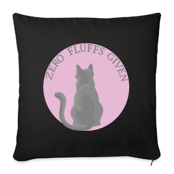 Cat with attitude - Sofa pillowcase 17,3'' x 17,3'' (45 x 45 cm) - black - Front