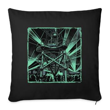 Electro Rave Party Festival - Sofa pillowcase 17,3'' x 17,3'' (45 x 45 cm) - black - Front
