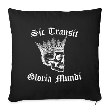 Skull Crown Sir Tranzit Gloria Mundi - Sofa pillowcase 17,3'' x 17,3'' (45 x 45 cm) - black - Front