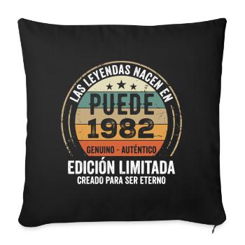 Cadeau Anniversaire Mai 1982, Né en mai 1982 - Housse de coussin décorative 45 x 45 cm - noir - Devant