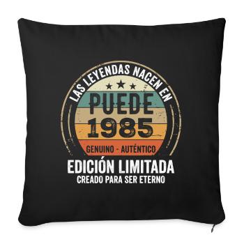 Cadeau Anniversaire Mai 1985, Né en mai 1985 - Housse de coussin décorative 45 x 45 cm - noir - Devant