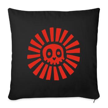 Red Sunny Skull - Sofa pillowcase 17,3'' x 17,3'' (45 x 45 cm) - black - Front