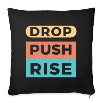 Drop Push Rise Pastel - Sofa pillowcase 17,3'' x 17,3'' (45 x 45 cm) - black - Front
