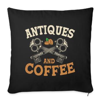 Flea market flea market - Sofa pillowcase 17,3'' x 17,3'' (45 x 45 cm) - black - Front