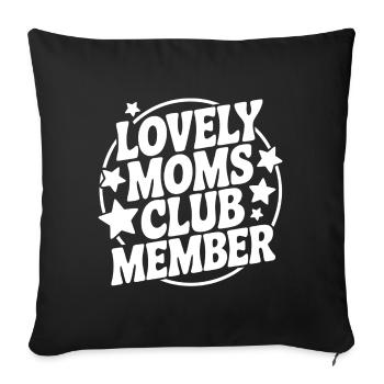 Membre préférée du Mothers Club - Housse de coussin décorative 45 x 45 cm - noir - Devant