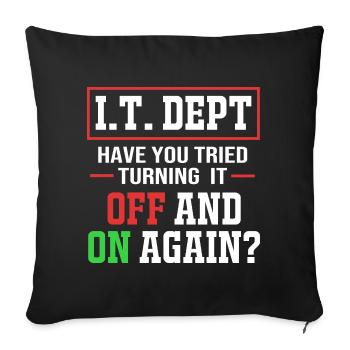 Assistance technique - Housse de coussin décorative 45 x 45 cm - noir - Devant