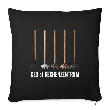 Leiter vom Rechenzentrum Gärtner Gärtnerin Garten - Sofakissenbezug 45 x 45 cm - Schwarz - Vorne