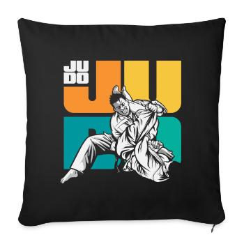 Judo Martial Arts Judoka Ground Fighting Training - Sofa pillowcase 17,3'' x 17,3'' (45 x 45 cm) - black - Front