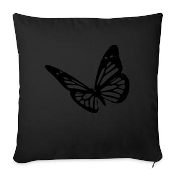 butterfly - Sofakissenbezug 45 x 45 cm - Schwarz - Vorne