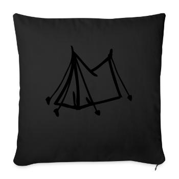 Zelt - Sofakissenbezug 45 x 45 cm - Schwarz - Vorne