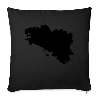 Bretagne - Housse de coussin décorative 45 x 45 cm - noir - Devant
