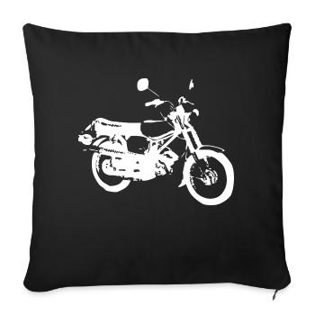 Simson S51 Enduro - Sofakissenbezug 45 x 45 cm - Schwarz - Vorne