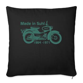 Simson Spatz - Sofakissenbezug 45 x 45 cm - Schwarz - Vorne
