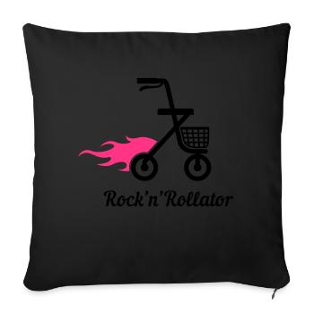 Rock 'n' Rollator - Sofakissenbezug 45 x 45 cm - Schwarz - Vorne