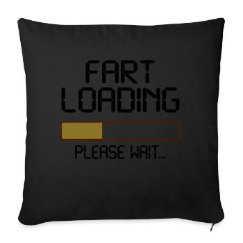 fart loading - Sofa pillowcase 17,3'' x 17,3'' (45 x 45 cm) - black - Front