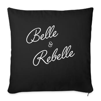Belle et rebelle - Housse de coussin décorative 45 x 45 cm - noir - Devant