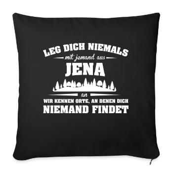 LND Jena - Sofakissenbezug 45 x 45 cm - Schwarz - Vorne