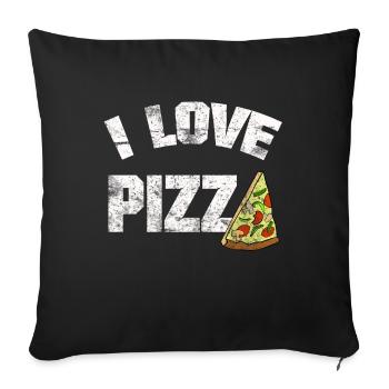 PIZZA PIZZA T-SHIRT J'AIME - Housse de coussin décorative 45 x 45 cm - noir - Devant