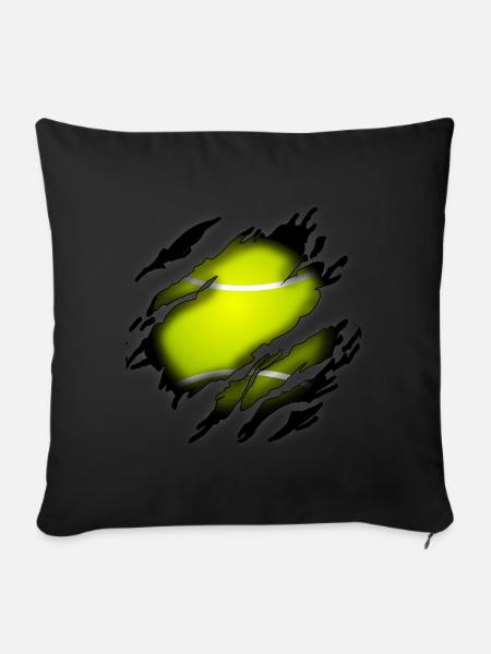 Tennis in mir - Sofakissenbezug 45 x 45 cm - Schwarz
