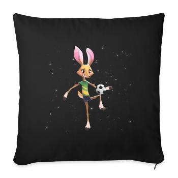 Reh « Cindy » - animaux de la forêt pour les enfants drôles - Housse de coussin décorative 45 x 45 cm - noir - Devant