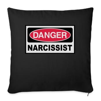 2541614 115188447 narcissist - Sofa pillowcase 17,3'' x 17,3'' (45 x 45 cm) - black - Front