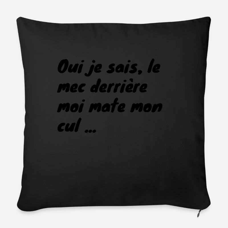 Blague - Housse de coussin décorative 45 x 45 cm - noir
