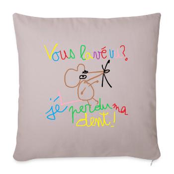 Vous lavé vu ? - Housse de coussin décorative 45 x 45 cm - taupe clair - Devant