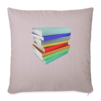 Stack of books - Sofa pillowcase 17,3'' x 17,3'' (45 x 45 cm) - light taupe - Front