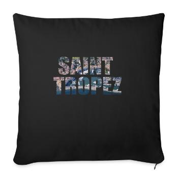 FRANKREICH SAINT TROPEZ - Sofakissenbezug 45 x 45 cm - Schwarz - Vorne
