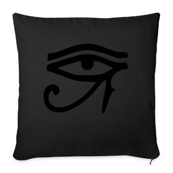 auge_des_horus - Housse de coussin décorative 45 x 45 cm - noir - Devant