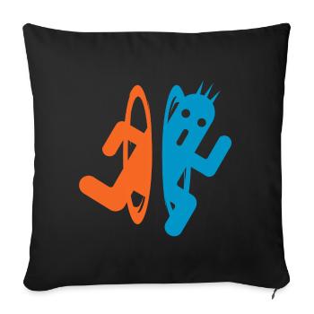 Portals and 1000 needles - Sofa pillowcase 17,3'' x 17,3'' (45 x 45 cm) - black - Front