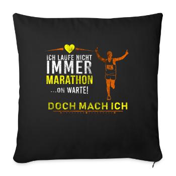 Marathon - Sofakissenbezug 45 x 45 cm - Schwarz - Vorne