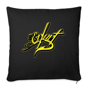 erfurt - Sofa pillowcase 17,3'' x 17,3'' (45 x 45 cm) - black - Front